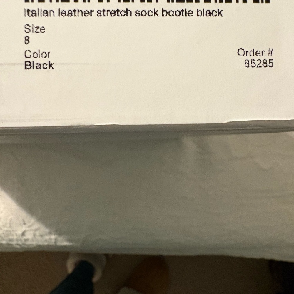 Italian Leather Stretch Sock Bootie Size 8 - Picture 6 of 6